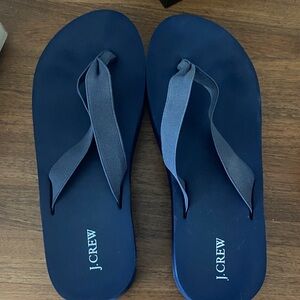 j crew flip flops navy